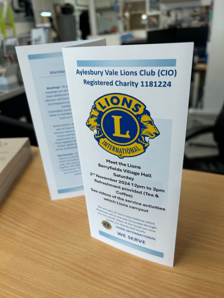 Lions Club W-Fold Leaflets