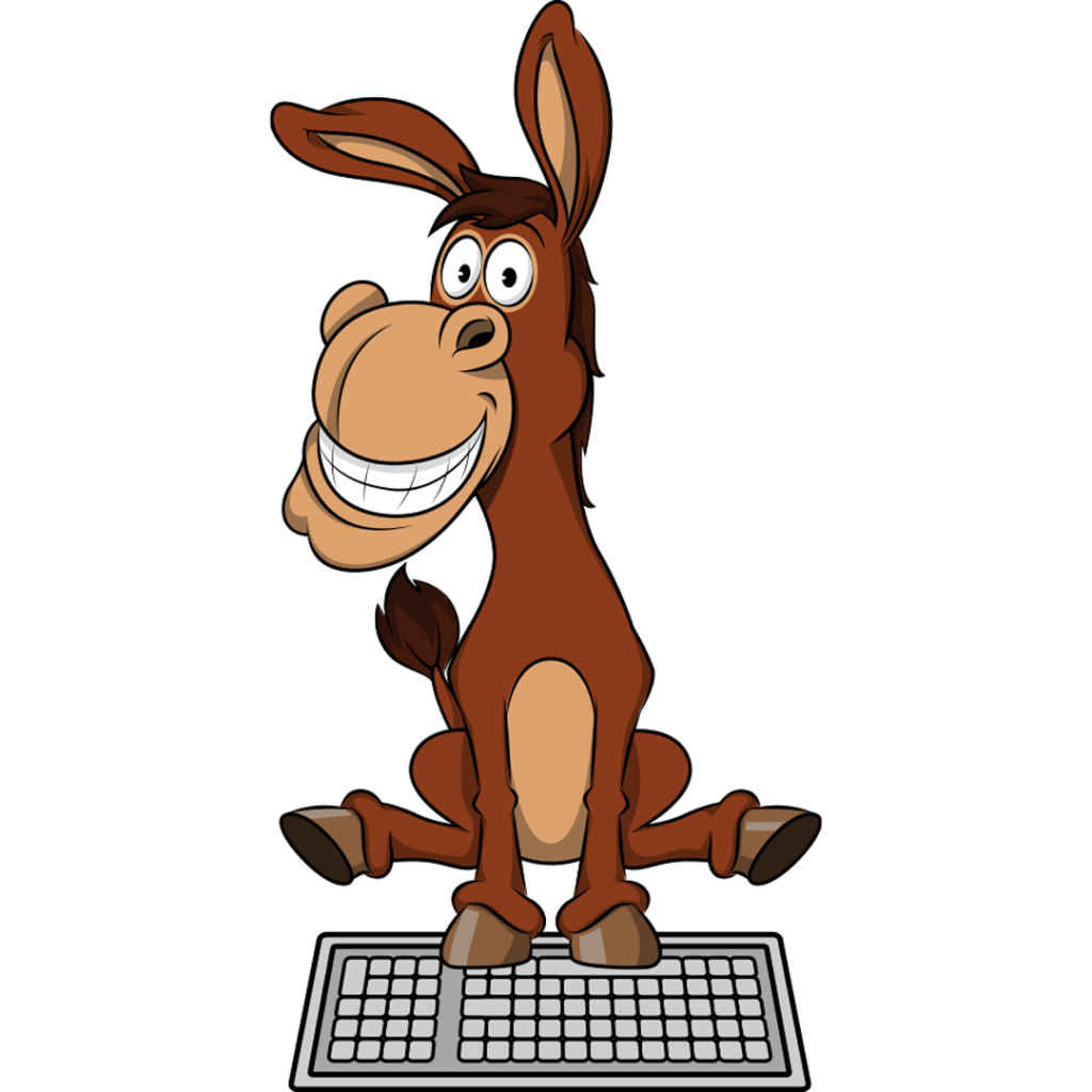 Mule with Keyboard Transparent Background